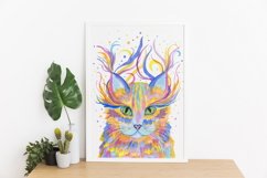 Watercolor Cat Sublimation Design - Cute Animals PNG Product Image 2