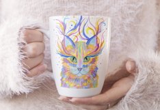 Watercolor Cat Sublimation Design - Cute Animals PNG Product Image 4