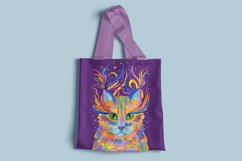 Watercolor Cat Sublimation Design - Cute Animals PNG Product Image 6