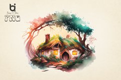 Colorful Hobbit House Sublimation Bundle, 12 PNG File Product Image 12