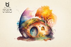 Colorful Hobbit House Sublimation Bundle, 12 PNG File Product Image 13