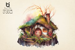 Colorful Hobbit House Sublimation Bundle, 12 PNG File Product Image 2