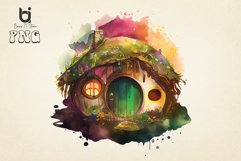 Colorful Hobbit House Sublimation Bundle, 12 PNG File Product Image 3