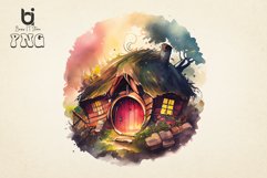 Colorful Hobbit House Sublimation Bundle, 12 PNG File Product Image 4