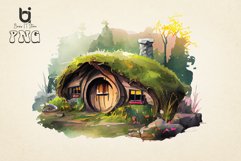 Colorful Hobbit House Sublimation Bundle, 12 PNG File Product Image 5