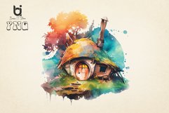 Colorful Hobbit House Sublimation Bundle, 12 PNG File Product Image 8