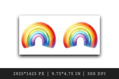 Watercolor colorful rainbow classic arc shape lgbt flag lgbtq print 20 oz tumbler skinny mug wrap clipart t-shirt sublimation printable design