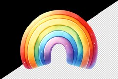 Watercolor colorful rainbow classic arc shape lgbt flag lgbtq print 20 oz tumbler skinny mug wrap clipart t-shirt sublimation printable design