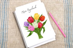 Watercolor Colorful Tulip Clipart Bundle Product Image 4