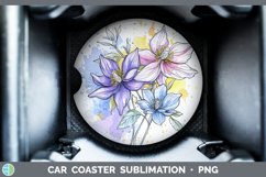 GorgeousWatercolor Car Coaster design.