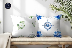 Flower Inspired Watercolor Compasses Seamless Digital Paper Product Image 2