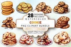Watercolor Cookie Clipart Bundle Product Image 1