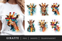 Cool giraffe t-shirt sublimation print designs bundle png Product Image 1