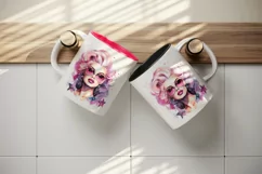 Watercolor cool glamour beautiful woman girl sunglasses glamorous style 20oz tumbler skinny mug wrap clipart t-shirt sublimation printable design