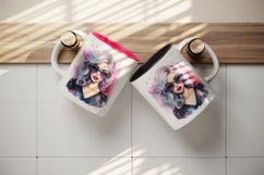 Watercolor cool glamour beautiful woman girl sunglasses glamorous style 20oz tumbler skinny mug wrap clipart t-shirt sublimation printable design