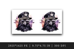 Watercolor cool glamour crow black bird superstar sparkle sunglasses print 20 oz tumbler skinny mug wrap clipart t-shirt sublimation printable design