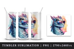 Watercolor cool glamour dragon fantasy animal superstar sunglasses sparkle 20 oz tumbler skinny mug wrap clipart t-shirt sublimation printable design