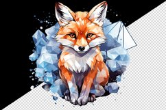 Watercolor cool glamour fox funny superstar wild animal sparkle print 20 oz tumbler skinny mug wrap clipart t-shirt sublimation printable design