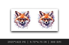 Watercolor cool glamour fox superstar wild animal sparkle sunglasses print 20 oz tumbler skinny mug wrap clipart t-shirt sublimation printable design