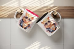 Watercolor cool glamour hamster funny superstar animal glasses stars print 20 oz tumbler skinny mug wrap clipart t-shirt sublimation printable design