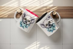 Watercolor cool glamour koala funny superstar animal sunglasses stars print 20 oz tumbler skinny mug wrap clipart t-shirt sublimation printable design