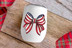 Watercolor 4th Of July Coquette Bow Clipart Bundle Product Image 5