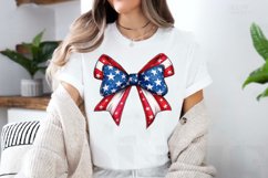Watercolor 4th Of July Coquette Bow Clipart Bundle Product Image 2