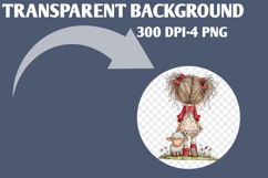 Watercolor coquette farm girl Clipart Product Image 2