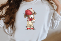 Watercolor coquette farm girl Clipart Product Image 3