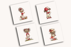 Watercolor coquette farm girl Clipart Product Image 4