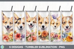 Bundle of six Wild Flowers Corgis Tumbler designs.
