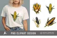 Watercolor Corns Clipart , Vintage Corn Clipart Product Image 1