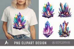 Watercolor Cosmic Crystals Clipart Product Image 1