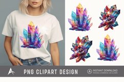 Watercolor Cosmic Crystals Clipart Product Image 1
