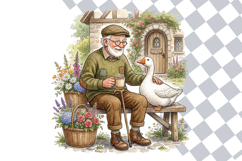 Cottagecore Grandpa Clipart | 19 PNG Rustic Bundle Product Image 2