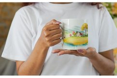 Watercolor Countryside scenes landscape | Mug sublimation Product Image 6