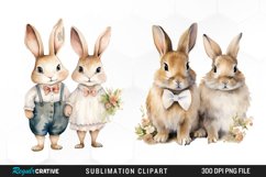 Bunny Couples,Animals Love,Nursery Clipart,Nursery Bunnies,Children Clipart,Floral Bunnies,Premade Clipart,Floral Clipart,Watercolor Bunnies,Watercolor Clipart