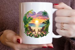 Watercolor Couples Beach Chairs Clipart Bundle Product Image 7