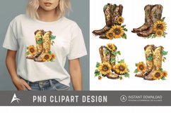 Watercolor Cowgirl Boots Clipart Product Image 1