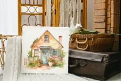 Cozy Cottage Watercolor clipart Product Image 8