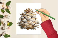 Watercolor Cozy White Christmas Clipart Product Image 2