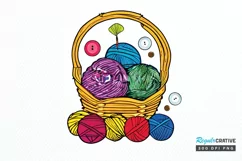 Watercolor Crochet Knitting PNG Clipart Product Image 1