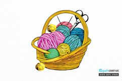 Watercolor Crochet Knitting PNG Clipart Product Image 1