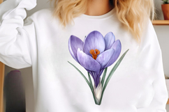 Watercolor Crocuses Clipart Product Image 2