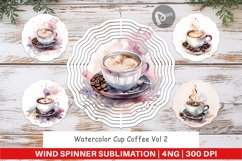 Wind Spinner Watercolor Coffee Cup Product Image 1