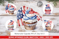 Wind Spinner Cupcake 4th of July Product Image 1