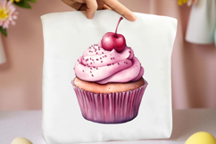 Watercolor Cupcake Clipart Product Image 2