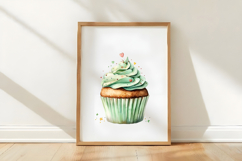 Watercolor Cupcake Clipart Product Image 3