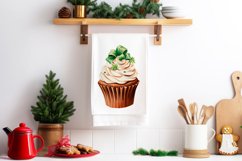 Vintage Christmas Cupcake Clipart Product Image 4