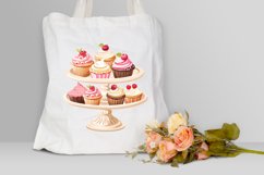 Watercolor Cupcake Stand Clipart Bundle Product Image 5